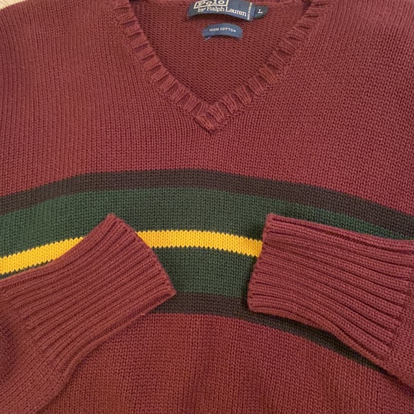 Polo by Ralph Lauren burgundy sweater size Large - Picture 5 of 5